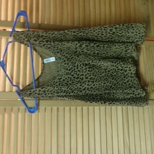 Victoria's Secret VS Tee Shop Brand Women's Black & Tan Leopard Tank-Size Small